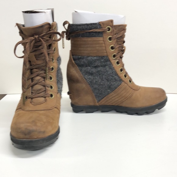 Sorel Lexie Wedge boots in Tobacco sz 6 - Picture 4 of 8
